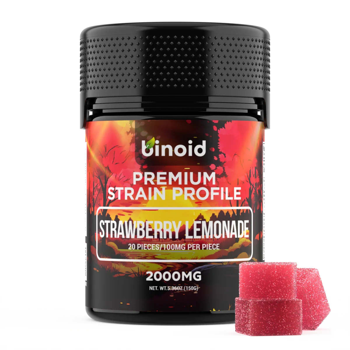 Binoid Strain Strawberry Lemonade Gummies