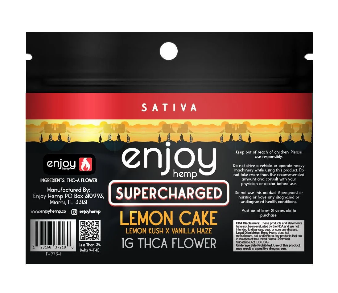 Enjoy Hemp THCa Lemon Cake Flower 1g