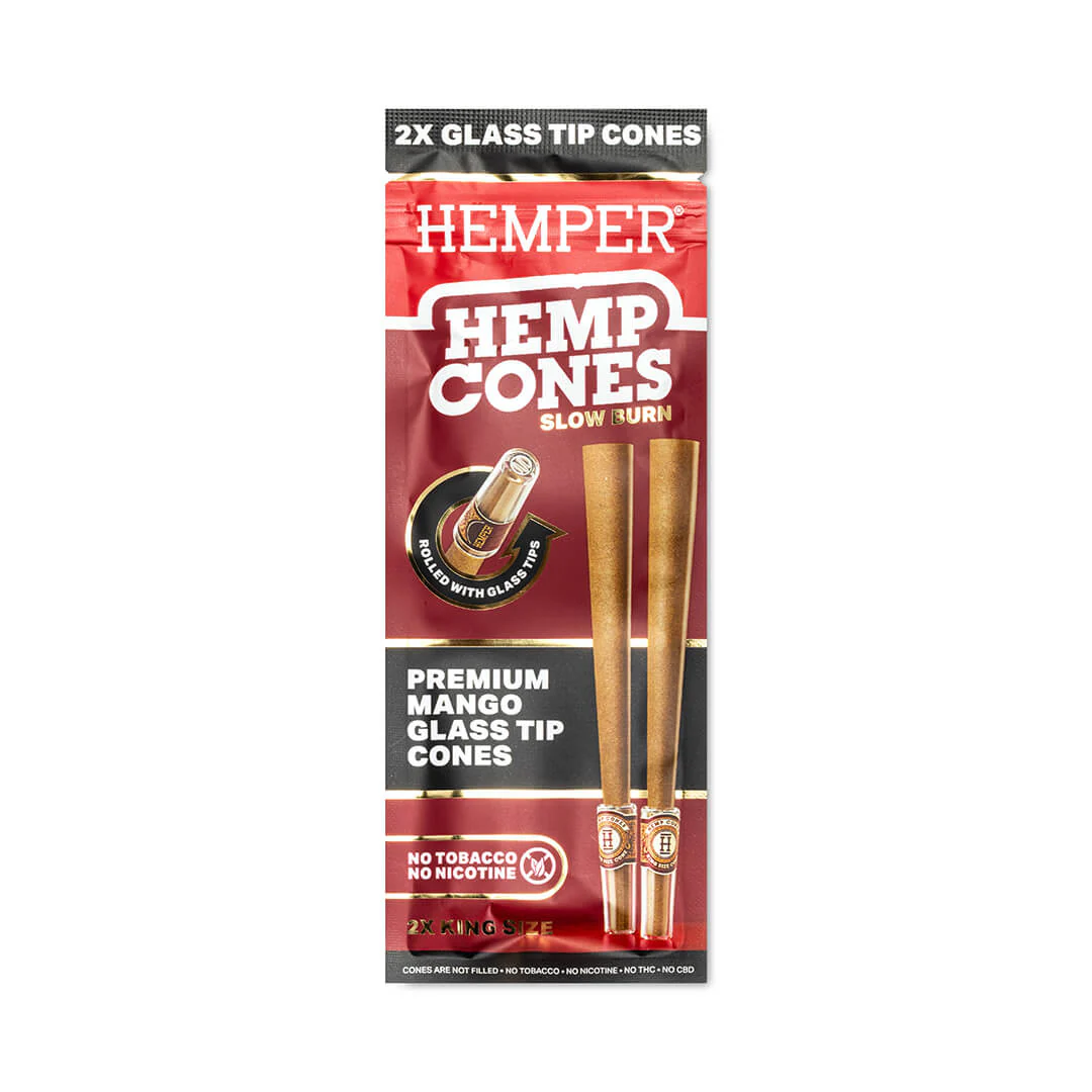 King Size Glass Tipped Hemp Cones - Image 7
