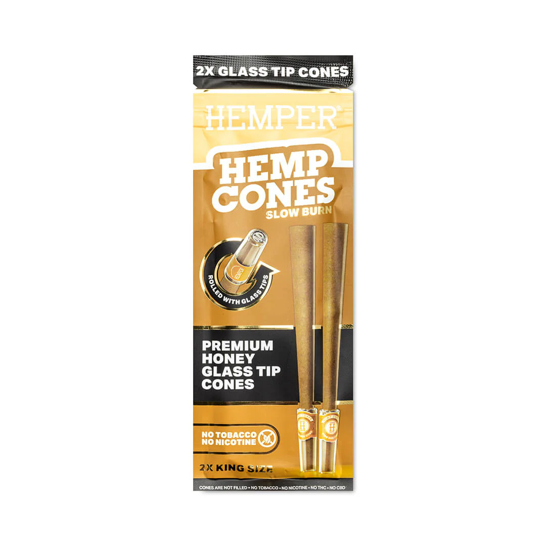 King Size Glass Tipped Hemp Cones - Image 8
