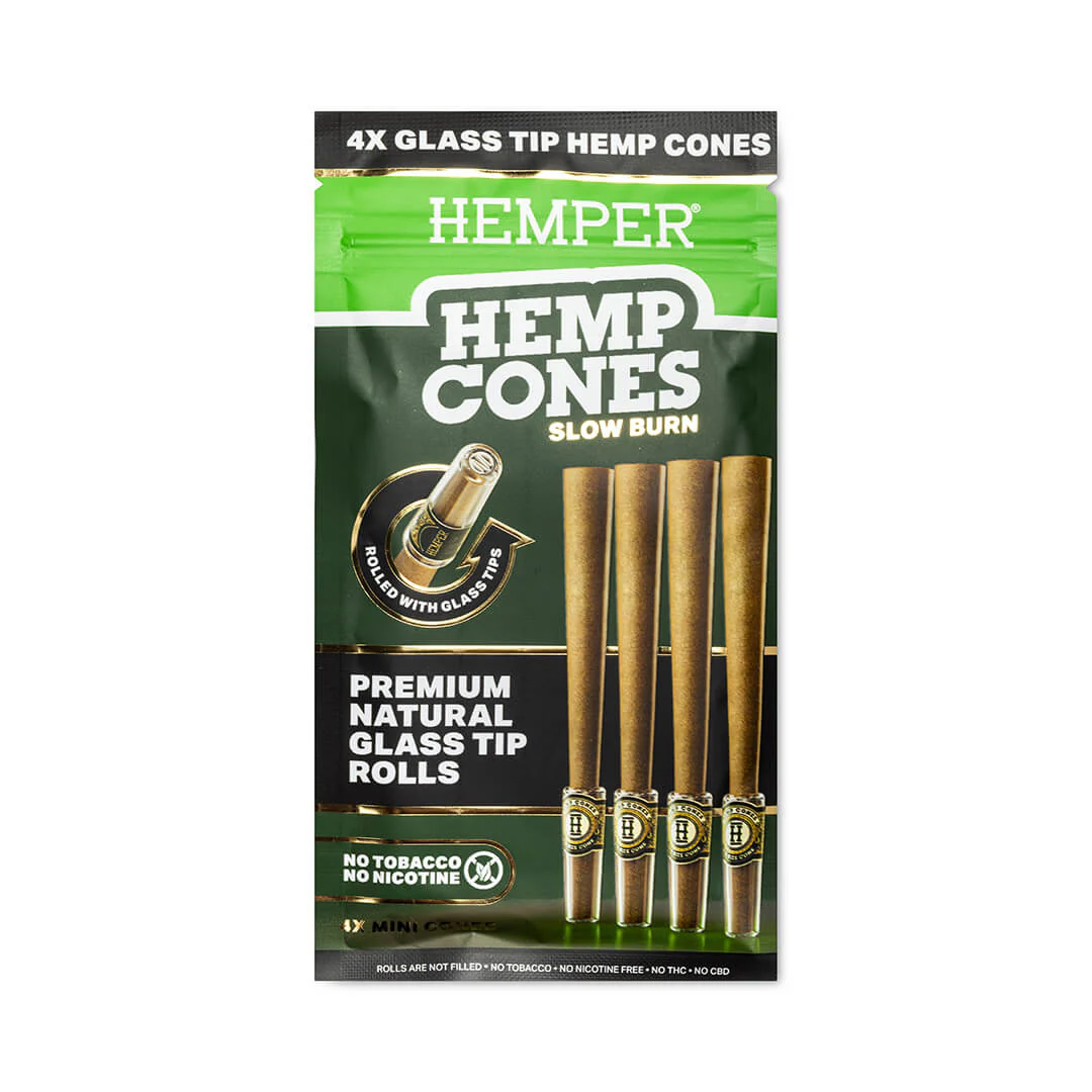 Mini Size Glass Tipped Hemp Cones - Image 6