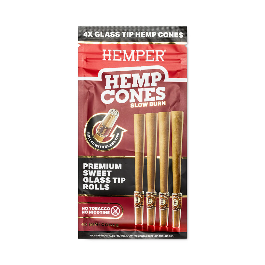 Mini Size Glass Tipped Hemp Cones - Image 7
