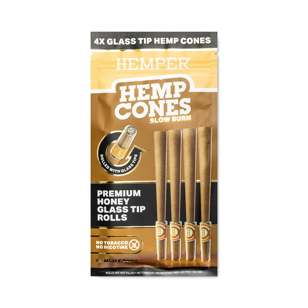 Mini Size Glass Tipped Hemp Cones - Image 8