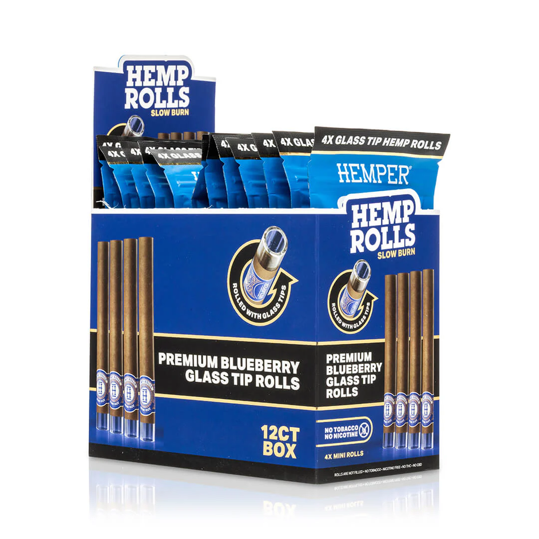 Mini Size Glass Tipped Hemp Rolls - Image 16